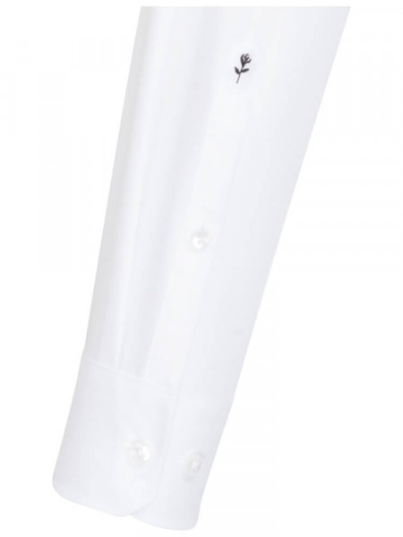 SEIDENSTICKER Tailored Fit Hemd Weiß Business Kent Popeline - Ansicht 1