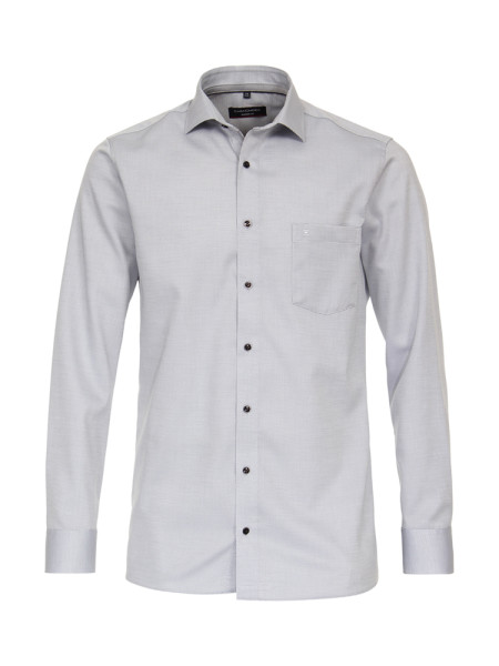CASAMODA shirt MODERN FIT UNI POPELINE grey with Kent collar in modern cut