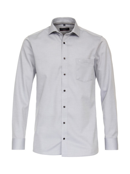 Camicia CASAMODA MODERN FIT UNI POPELINE grigio con Kent collar in taglio moderno