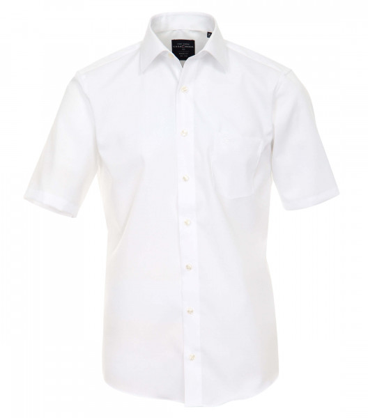 Camisa CASAMODA MODERN FIT UNI POPELINE blanco con cuello Kent de corte moderno