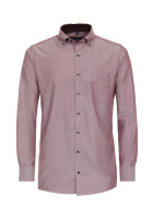 CASAMODA shirt COMFORT FIT STRUCTURE red with Button Down collar in classic cut