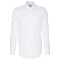 Camisa Seidensticker REGULAR FINO OXFORD blanco con cuello Spread Kent de corte moderno