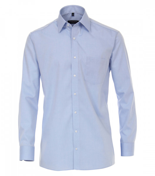 Chemise CASAMODA COMFORT FIT UNI POPELINE bleu clair avec col Kent en coupe classique