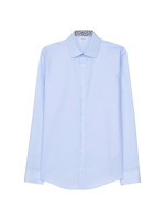 Seidensticker overhemd EXTRA SLIM UNI POPELINE lichtblauw met Business Kent-kraag in super smalle snit