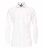 Camicia CASAMODA MODERN FIT UNI POPELINE bianco con Kent collar in taglio moderno