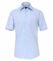 Chemise CASAMODA COMFORT FIT UNI POPELINE bleu clair avec col Kent en coupe classique