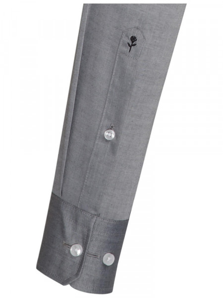 SEIDENSTICKER Slim Fit Hemd Grau Business Kent Chambray - Ansicht 1