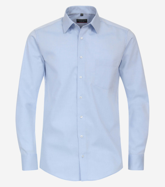 Redmond shirt MODERN FIT UNI POPELINE light blue with Kent collar in modern cut