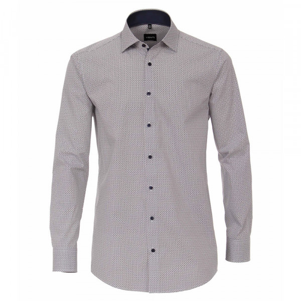 Venti Hemd MODERN FIT PRINT dunkelblau mit Kent Kragen in moderner Schnittform