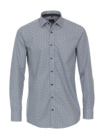 Camicia Venti MODERN FIT PRINT azzurro con Kent collar in taglio moderno