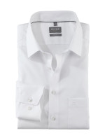 Camicia Olymp COMFORT FIT FAUX UNI bianco con Global Kent collar in taglio classico