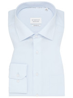 Eterna shirt COMFORT FIT UNI POPELINE light blue with Kent collar in classic cut