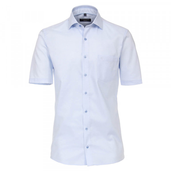 CASAMODA Hemd MODERN FIT STRUKTUR hellblau mit Kent Kragen in moderner Schnittform
