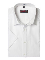 Camisa Marvelis BODY FIT UNI POPELINE blanco con cuello New York Kent de corte estrecho