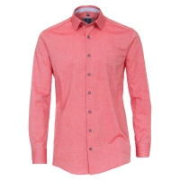 Redmond Hemd REGULAR FIT STRUKTUR rot mit Kent Kragen in klassischer Schnittform
