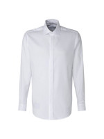 Chemise Seidensticker MODERN TWILL blanc avec col Business Kent en coupe moderne