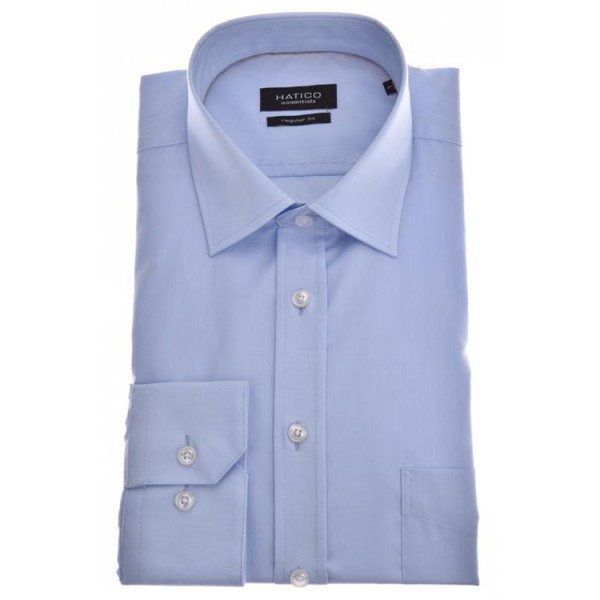 Hatico camiseta &quot;Chambrey&quot; azul claro con Kent collar de corte clásico