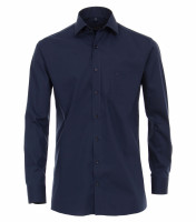 Camicia CASAMODA MODERN FIT UNI POPELINE blu scuro con Kent collar in taglio moderno