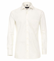 Camisa CASAMODA MODERN FIT UNI POPELINE beige con cuello Kent de corte moderno