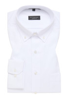Eterna Hemd COMFORT FIT TWILL weiss mit Button Down Kragen in klassischer Schnittform