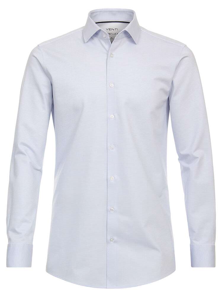 Camisa De Negocios Venti, Corte Moderno, Algodón Puro, Color Azul Claro, Talla 42 - Elegancia Y Comodidad