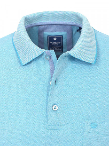 REDMOND Poloshirt Hellblau Piqué - Ansicht 1