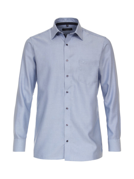 Camicia CASAMODA COMFORT FIT STRUTTURA azzurro con Kent collar in taglio classico