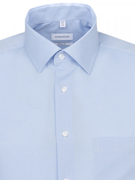SEIDENSTICKER Regular Fit Hemd Hellblau Business Kent Fil à Fil - Ansicht 2
