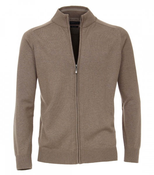 CASAMODA Strickjacke hellbraun in klassischer Schnittform