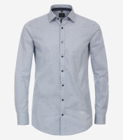 Venti shirt BODY FIT PRINT light blue with Kent collar in narrow cut