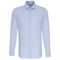 Camicia Seidensticker SHAPED BELLE OXFORD azzurro con Spread Kent collar in taglio moderno