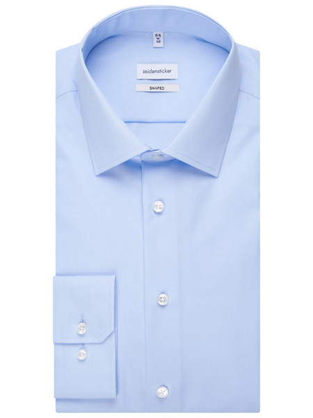 SEIDENSTICKER Tailored Fit Hemd Hellblau Business Kent Popeline - Ansicht 4