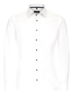 Camisa Redmond MODERN FIT ESTRUCTURA blanco con cuello Kent de corte moderno