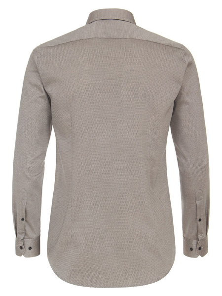 VENTI Slim Fit Hemd Hellbraun Kent Easy Care
