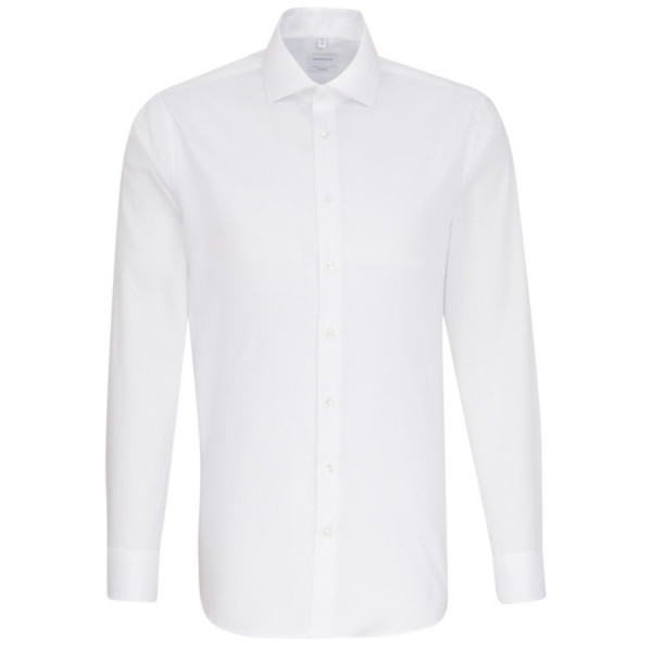 Camicia Seidensticker SHAPED BELLE OXFORD bianco con Spread Kent collar in taglio moderno