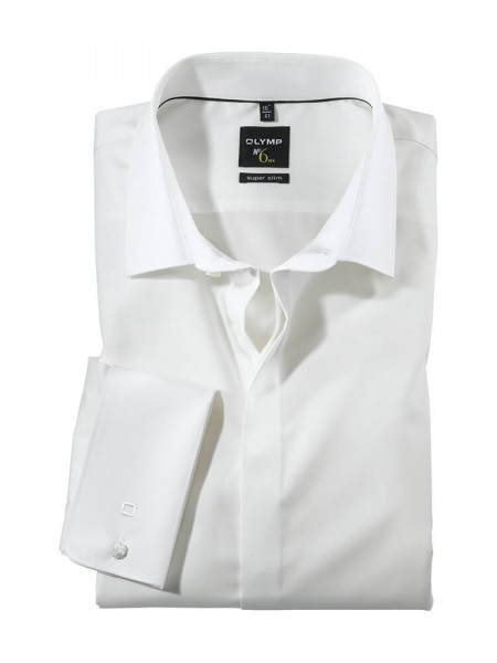 Camisa OLYMP SUPER SLIM UNI STRETCH beige con cuello Urban Kent de corte súper estrecho