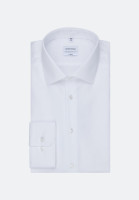Camisa Seidensticker EXTRA SLIM ESTRUCTURA blanco con cuello Business Kent de corte súper estrecho