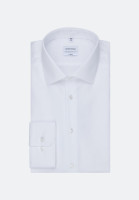 Camicia Seidensticker EXTRA SLIM STRUTTURA bianco con Business Kent collar in taglio super stretta