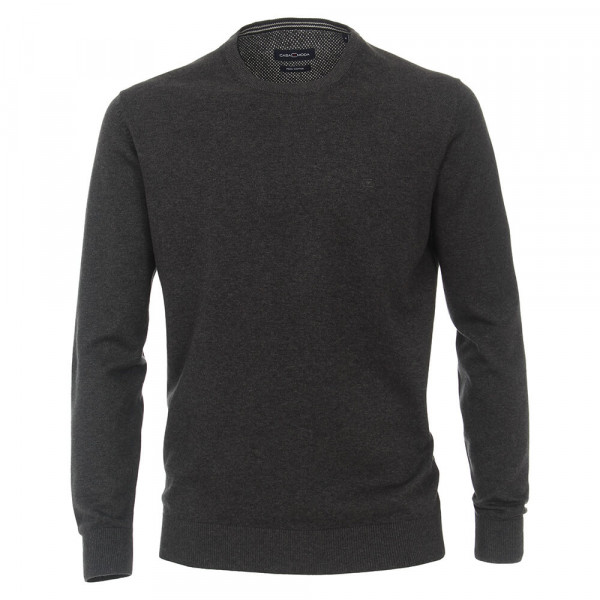 CASAMODA Pullover anthrazit in klassischer Schnittform