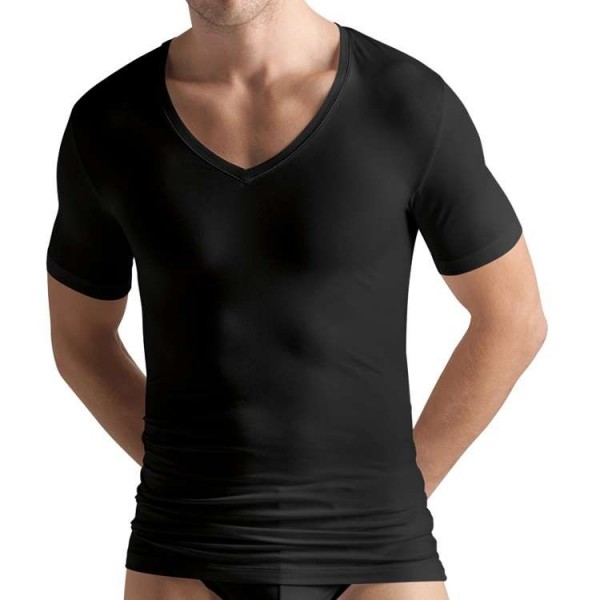 Hanro "COTTON SUPERIOR" schwarzes T-Shirt
