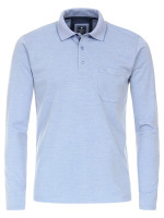 Polo Redmond REGULAR FIT JERSEY bleu clair avec col Kent en coupe classique