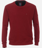 Redmond sweater REGULAR FIT KNITTED red with Round neck collar in classic cut