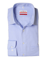 Camisa Marvelis MODERN FIT CHAMBRAY azul claro con cuello Nuevo Kent de corte moderno