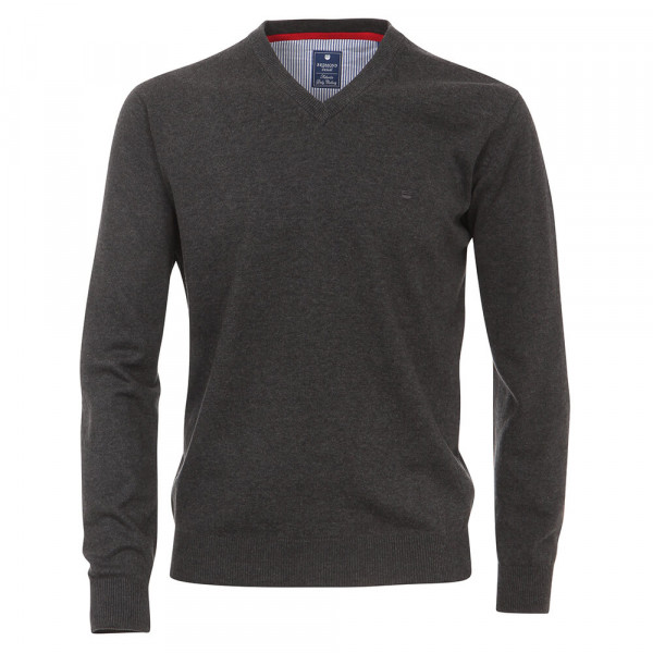 Pullover Redmond antracite in taglio classico