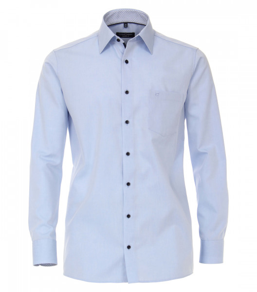 CASAMODA Hemd COMFORT FIT UNI POPELINE hellblau mit Kent Kragen in klassischer Schnittform