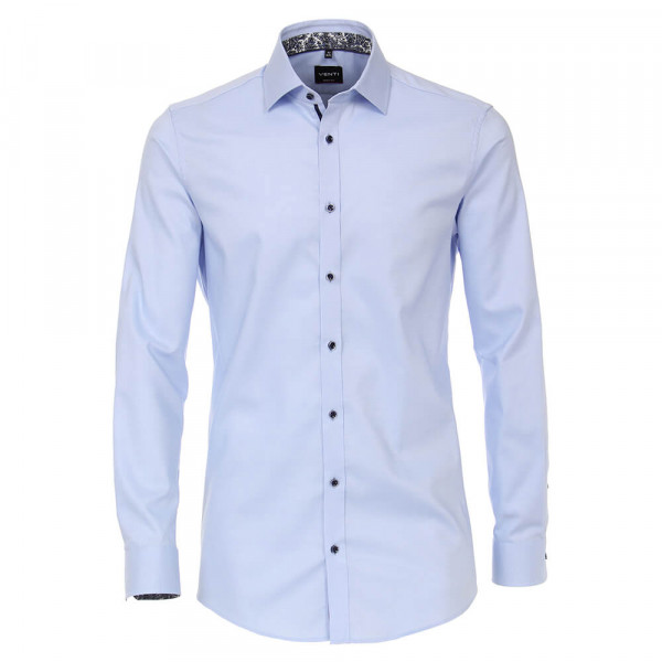 Camicia Venti BODY FIT STRUTTURA azzurro con Kent collar in taglio stretto