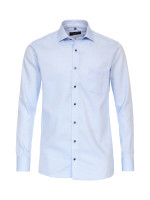 Chemise CASAMODA MODERN FIT UNI POPELINE bleu clair avec col Kent en coupe moderne