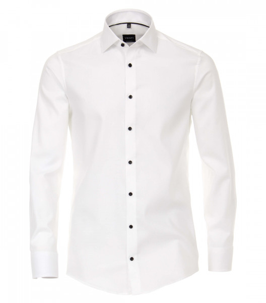 Venti Hemd MODERN FIT STRUKTUR weiss mit Kent Kragen in moderner Schnittform
