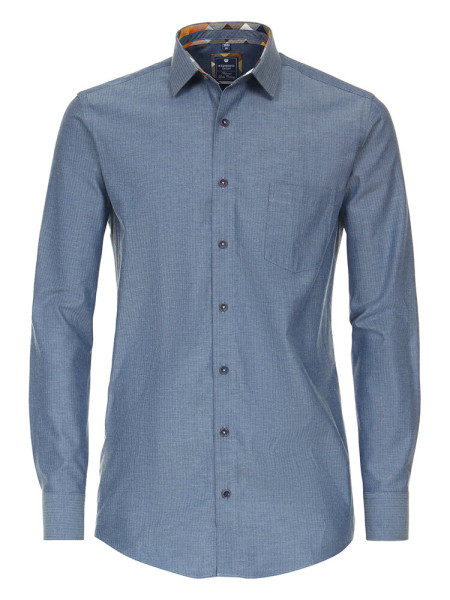 Chemise Redmond REGULAR FIT TWILL bleu moyen avec col Button Down en coupe classique