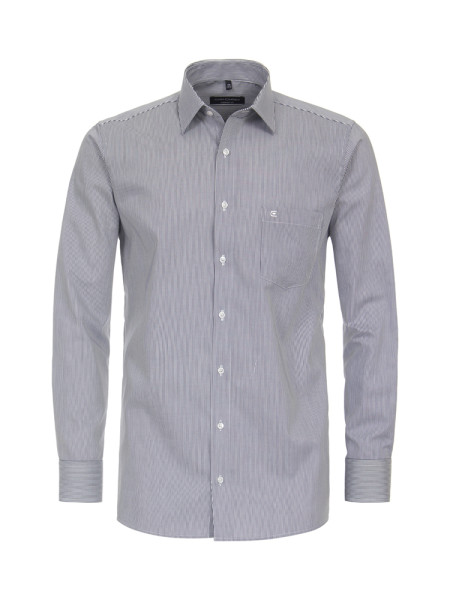 Camisa CasaModa COMFORT FIT UNI POPELINE azul oscuro con cuello Kent de corte clásico